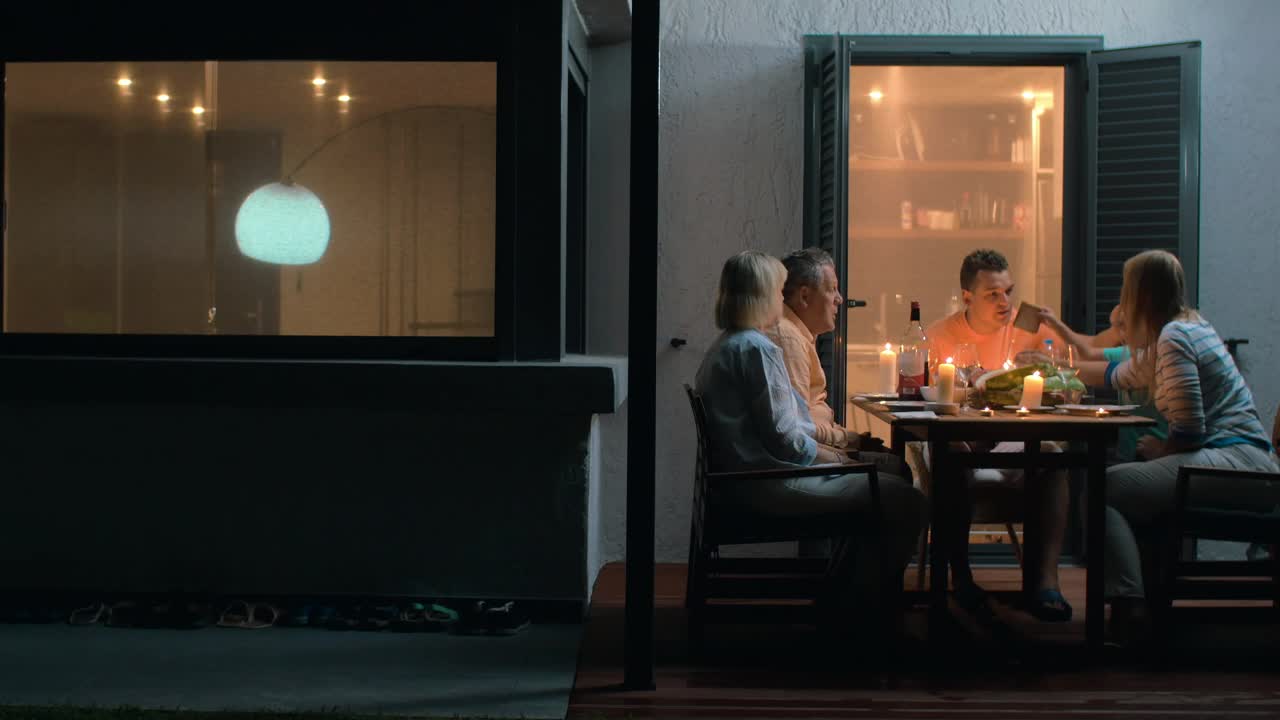Stock Video Adults Eating Dinner By Candlelight Live Wallpaper for PC