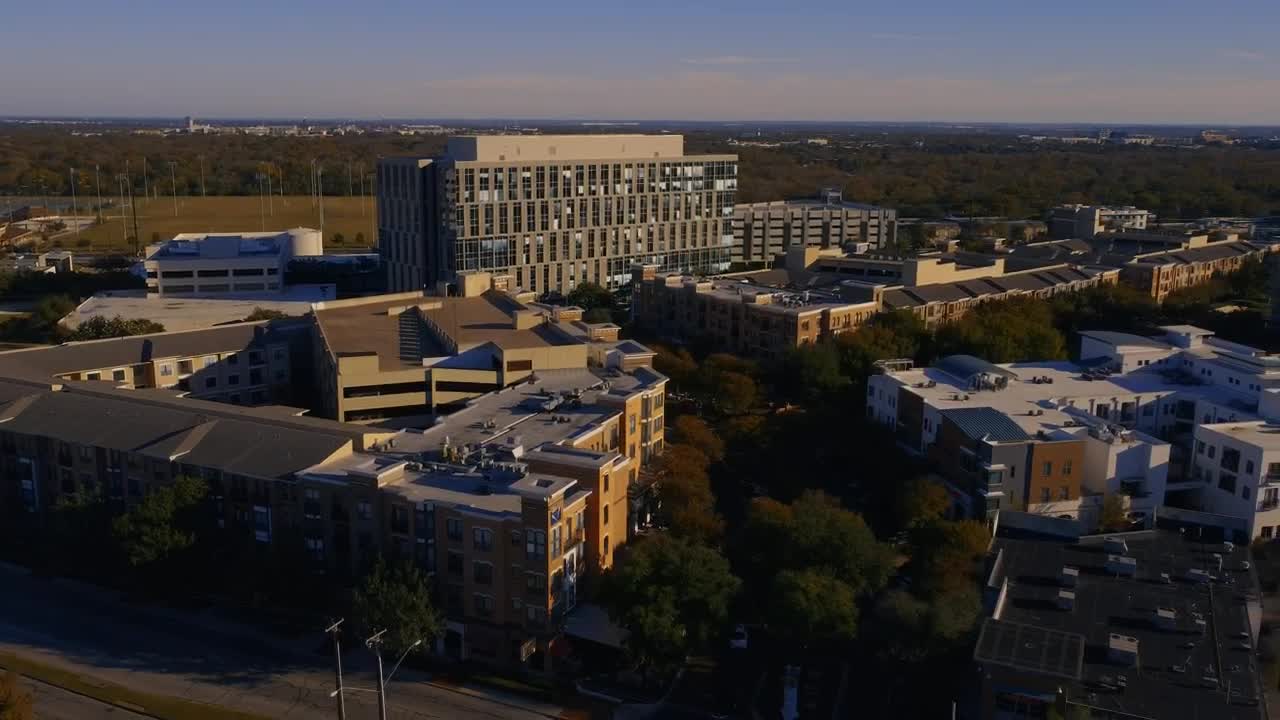 Stock Video Aerial Panorama Of A Residential Area In A City Live Wallpaper for PC