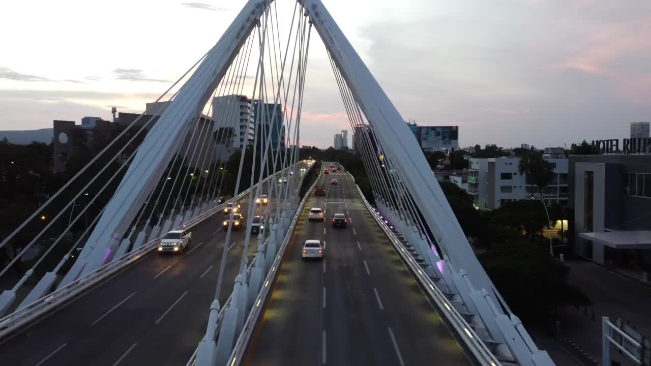 Stock Video Aerial Travel Above A Highway In The City Live Wallpaper for PC