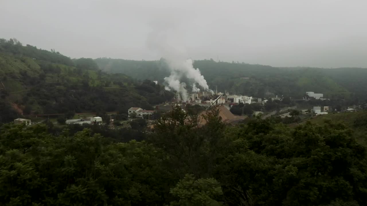 Stock Video Aerial View Of A Factory Live Wallpaper for PC