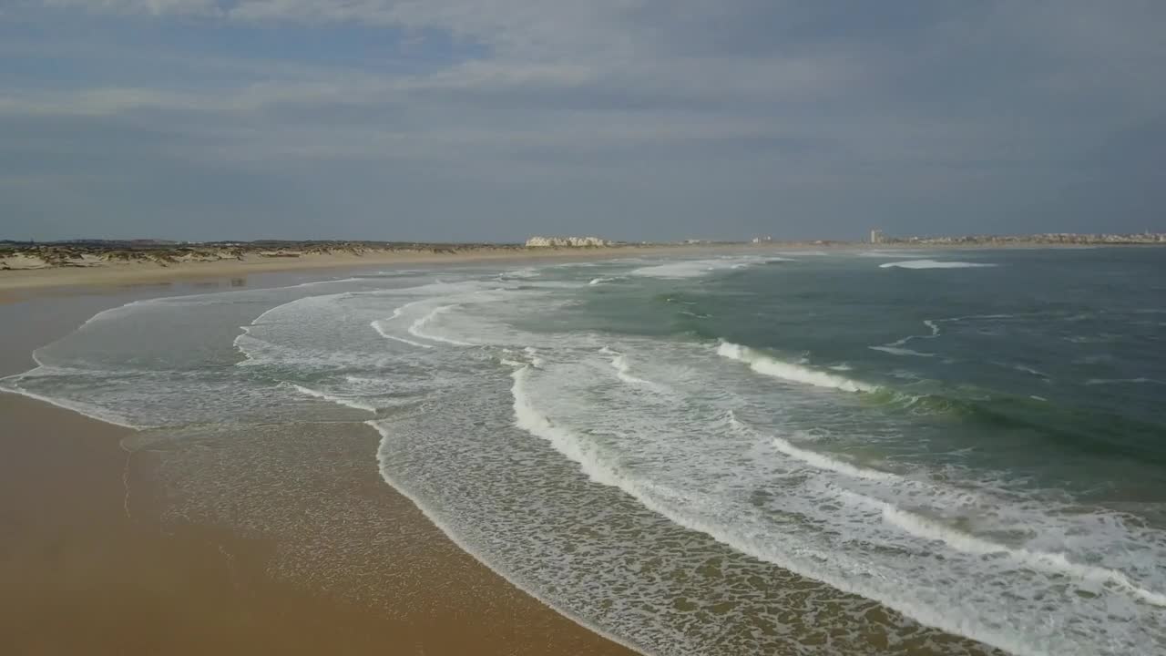 Stock Video Aerial View Of A Vast Beach Live Wallpaper for PC