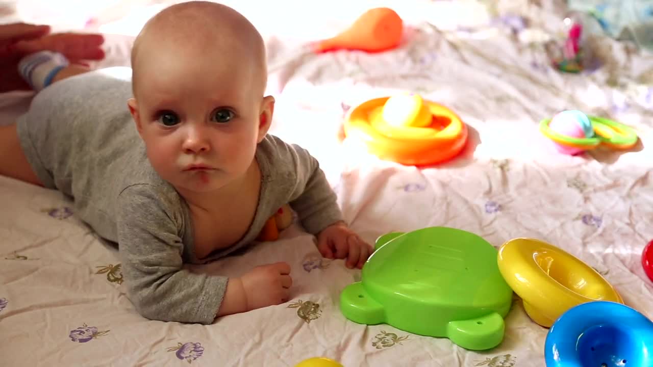 Stock Video Baby Playing With Colorful Toys Live Wallpaper For PC