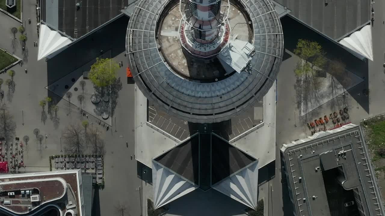 Stock Video Awesome Top Aerial Shot Of Alexanderplatz Tv Tower Live Wallpaper For PC