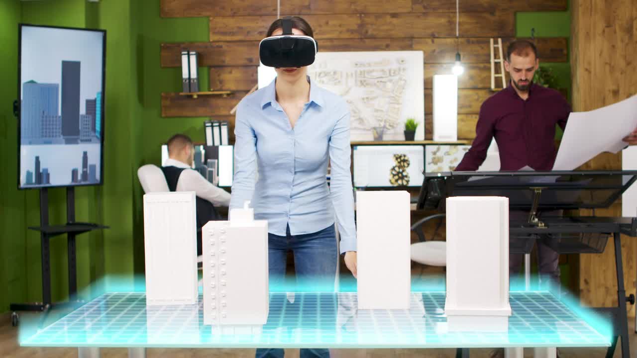Stock Video Architect Using A Vr Headset Live Wallpaper For PC