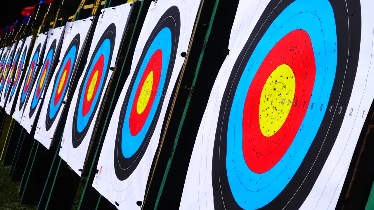 Stock Video Archery Targets In A Line Live Wallpaper For PC