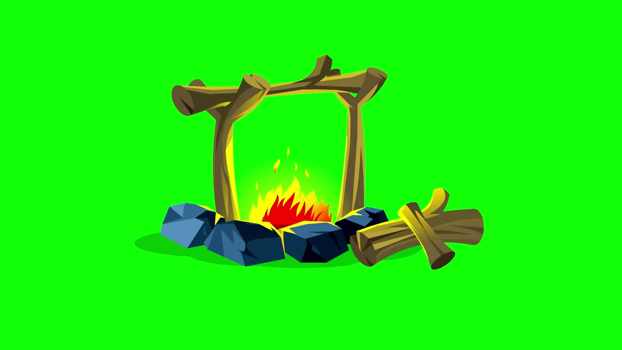 Stock Video Animation Of A Campfire Live Wallpaper For PC
