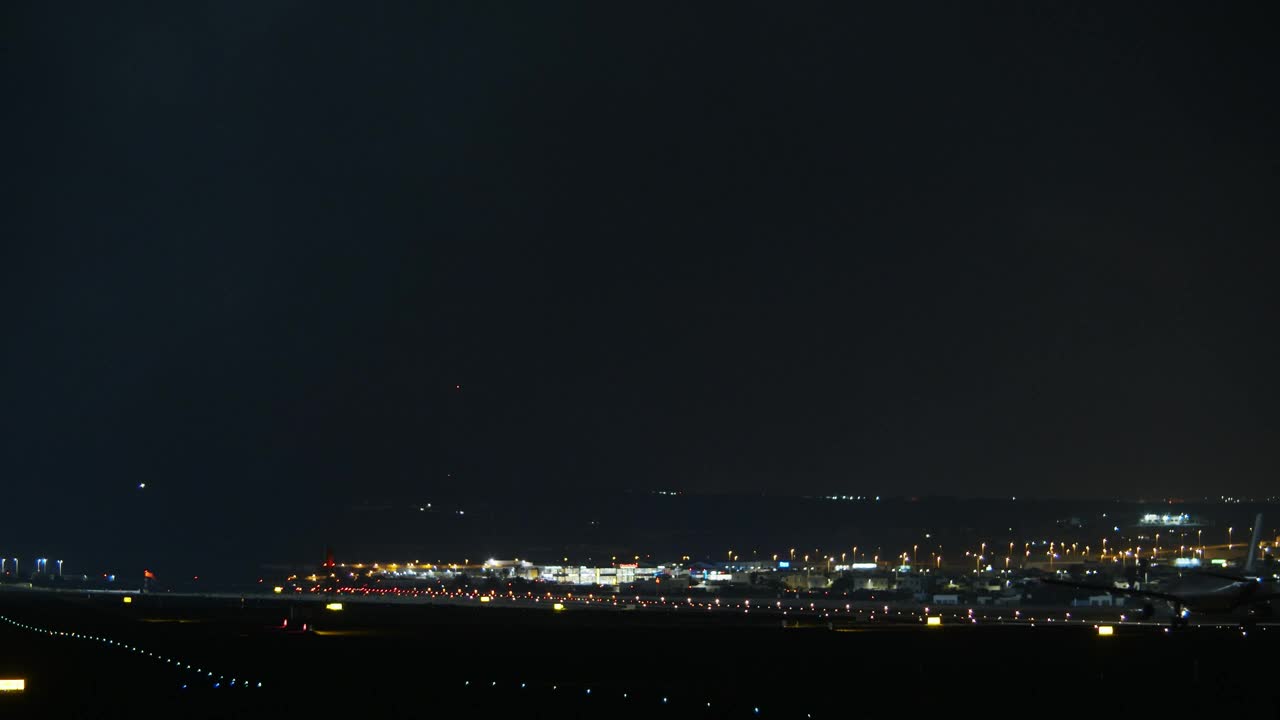 Stock Video Aircraft Preparing To Take Off At Night Live Wallpaper For PC