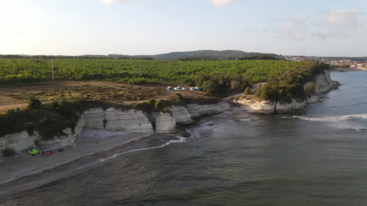Stock Video Air Tour A Coast With A Forest And Camp Live Wallpaper For PC