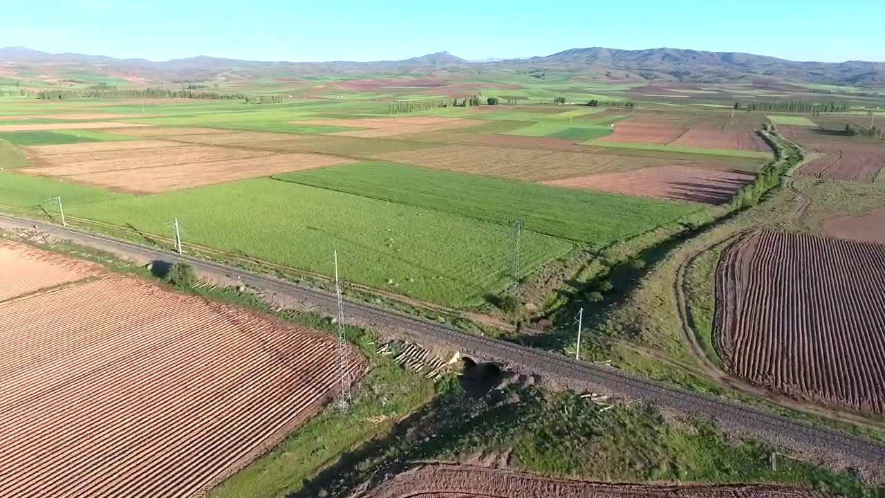 Stock Video Agricultural Crop Fields In The Valley Live Wallpaper For PC