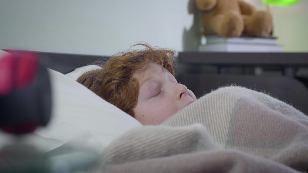 Stock Video Afraid Young Boy Pulls Bed Covers Over Head Live Wallpaper For PC