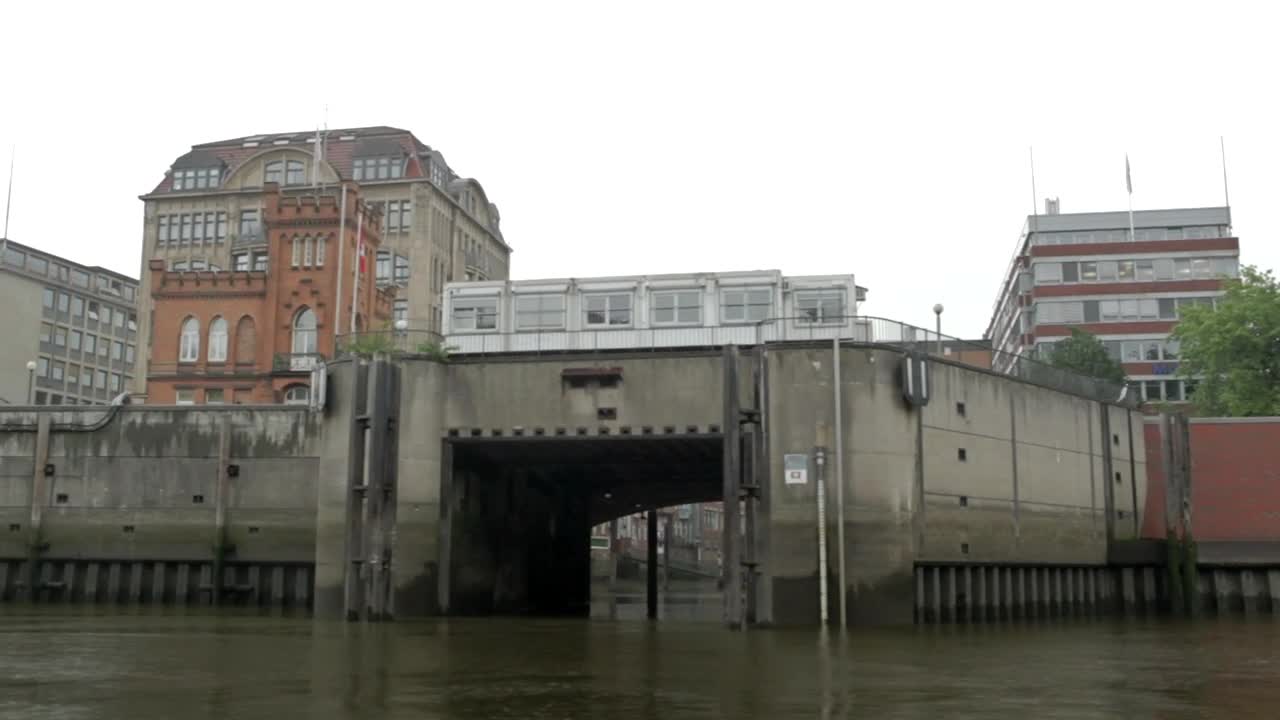 Stock Video Buildings Around A River In Hamburg Live Wallpaper For PC
