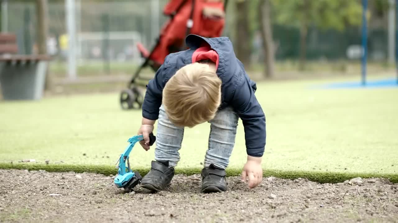 Stock Video Boy Playing With A Toy Construction Truck Live Wallpaper For PC
