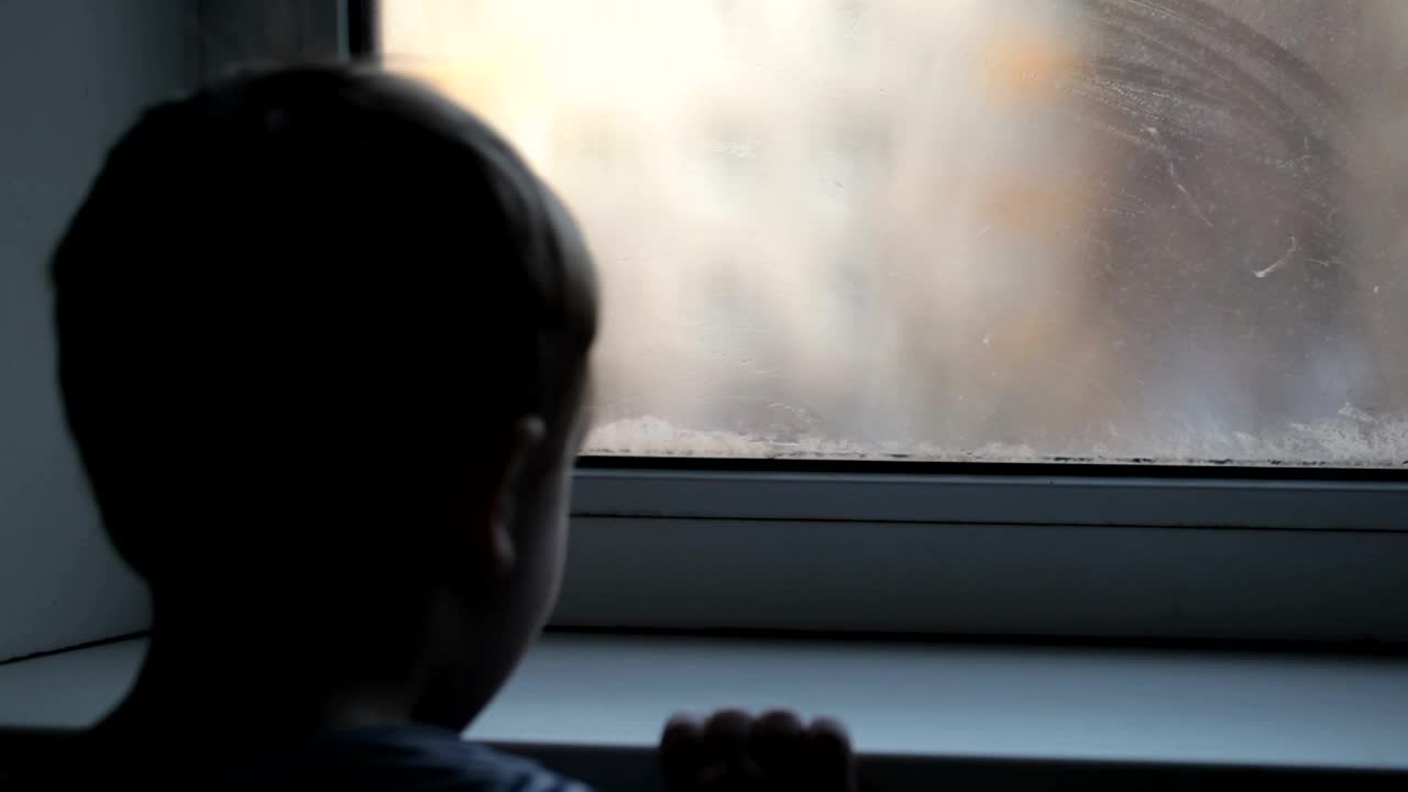Stock Video Boy Looking Through A Misted Window Live Wallpaper For PC