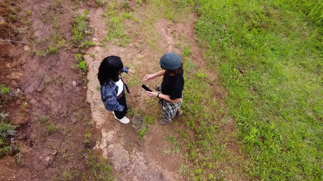 Stock Video Boy And Girl Taking A Selfie Outdoors In Nature Live Wallpaper For PC