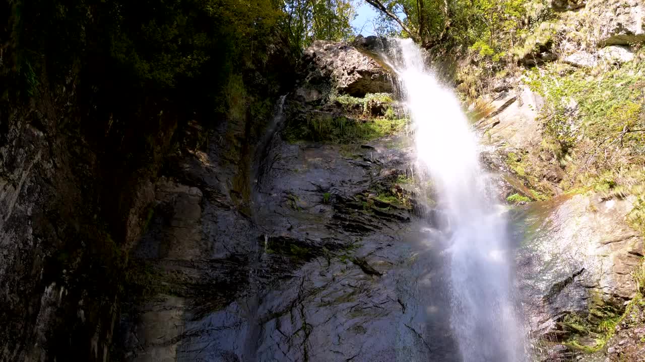 Stock Video Bottom View Of The Waterfall And The Rocks Live Wallpaper For PC