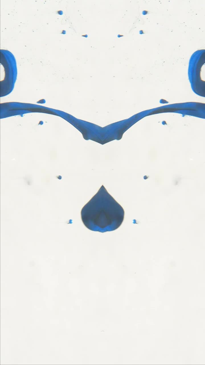 Stock Video Blue Ink Flowing In Water In A Mirrored Scene Live Wallpaper For PC