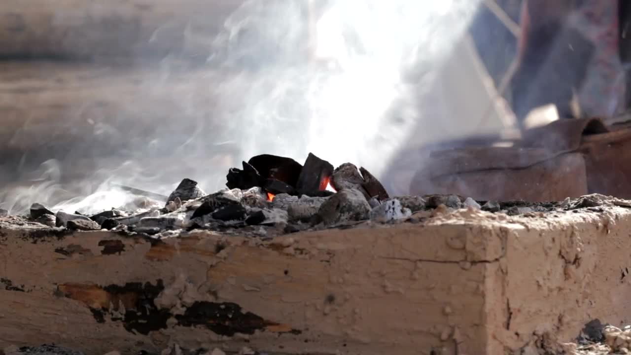 Stock Video Blacksmith Using A Furnace Live Wallpaper For PC