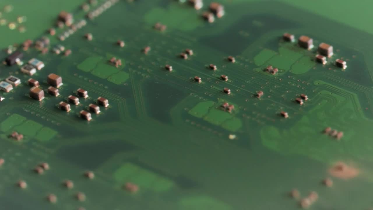 Video Stock Closeup Video Of A Motherboard With Microchips Live Wallpaper For PC