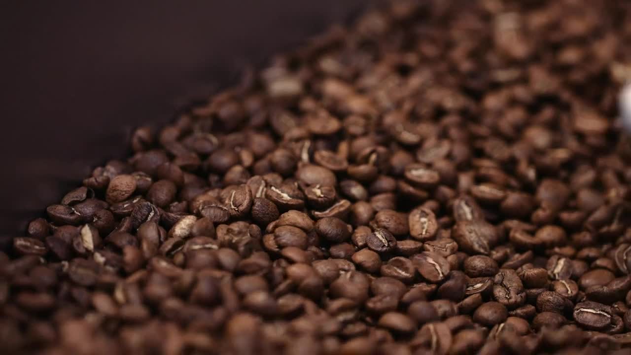Video Stock Closeup Of Coffee Beans In A Coffee Roaster Live Wallpaper For PC