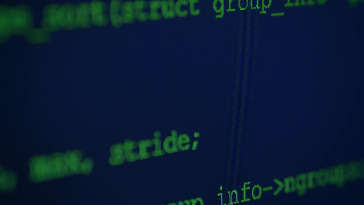 Video Stock Close Up View Of A Screen With Programming Codes Live Wallpaper For PC