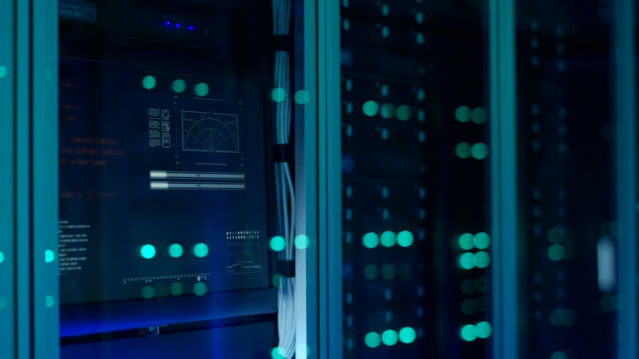 Video Stock Close Up Of Server Racks Lights Live Wallpaper For PC
