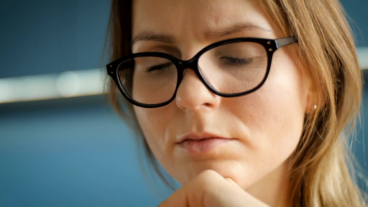 Video Stock Close Up Of A Woman Thinking Live Wallpaper For PC