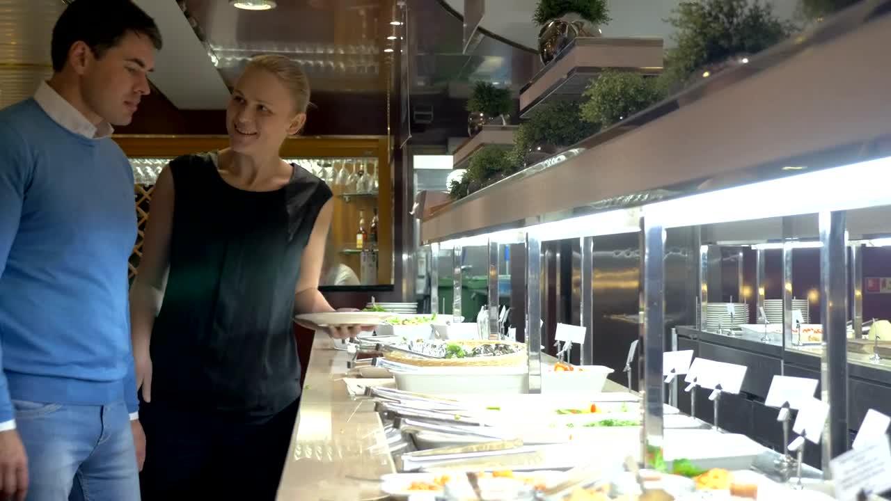Video Stock Choosing Food At A Buffet Live Wallpaper For PC