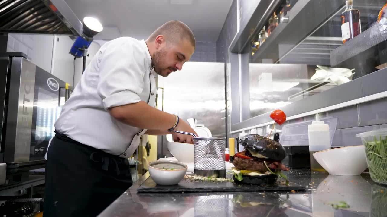 Video Stock Chef Preparing Fried Potatoes Live Wallpaper For PC