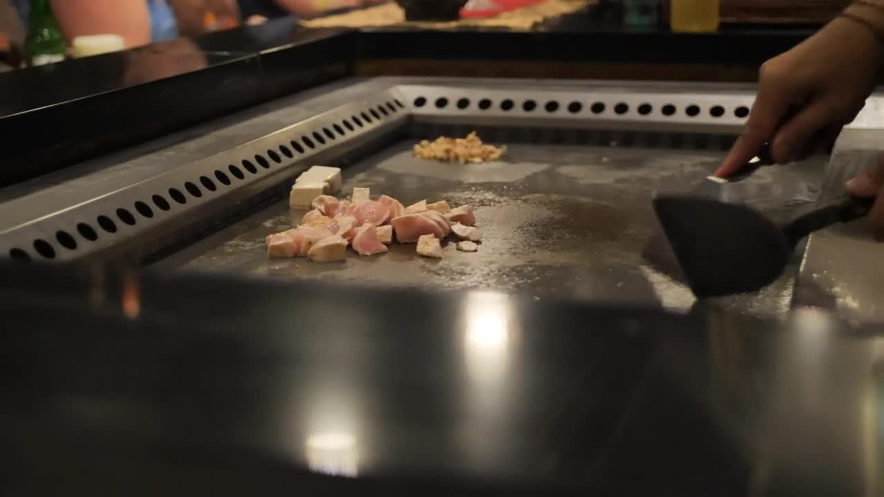 Video Stock Chef Cooking On A Large Grill Live Wallpaper For PC