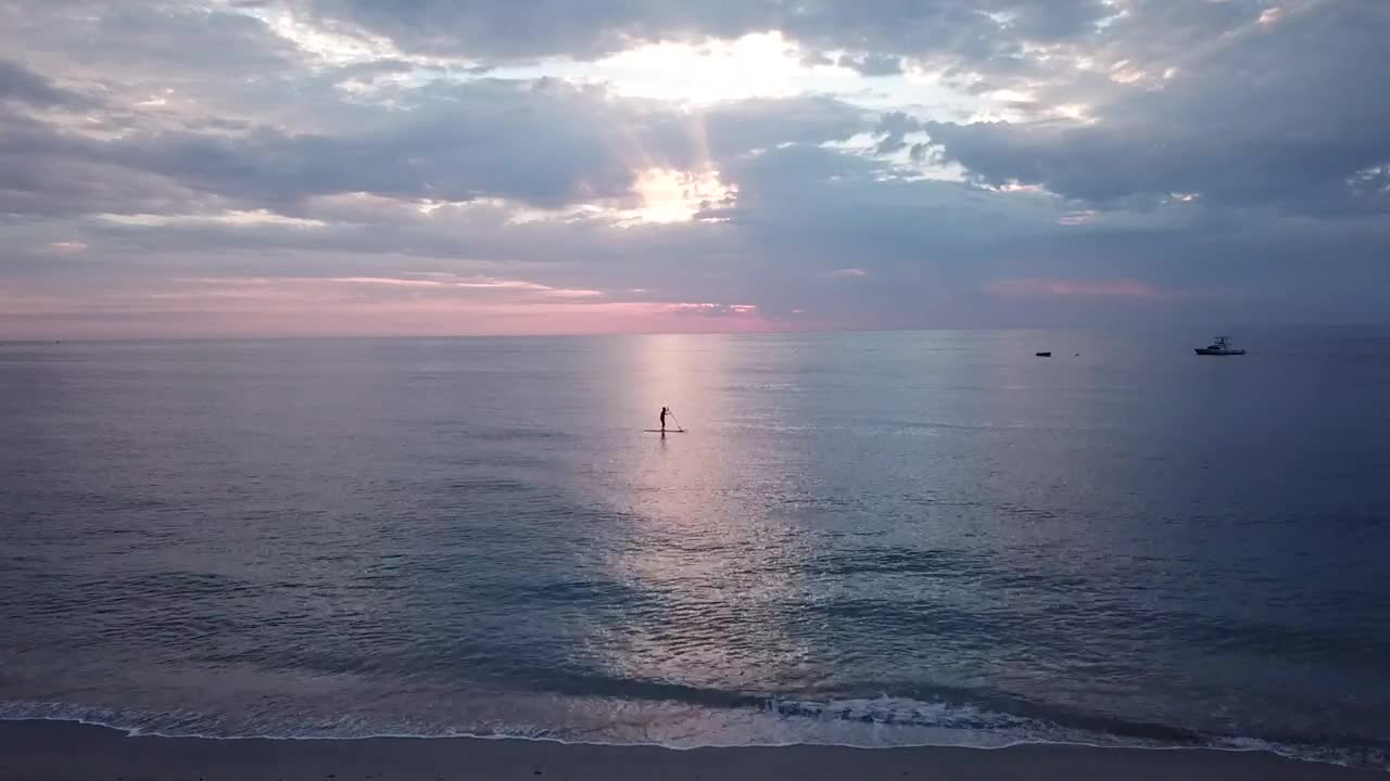 Video Stock Calm Sea With Paddleboarder Live Wallpaper For PC