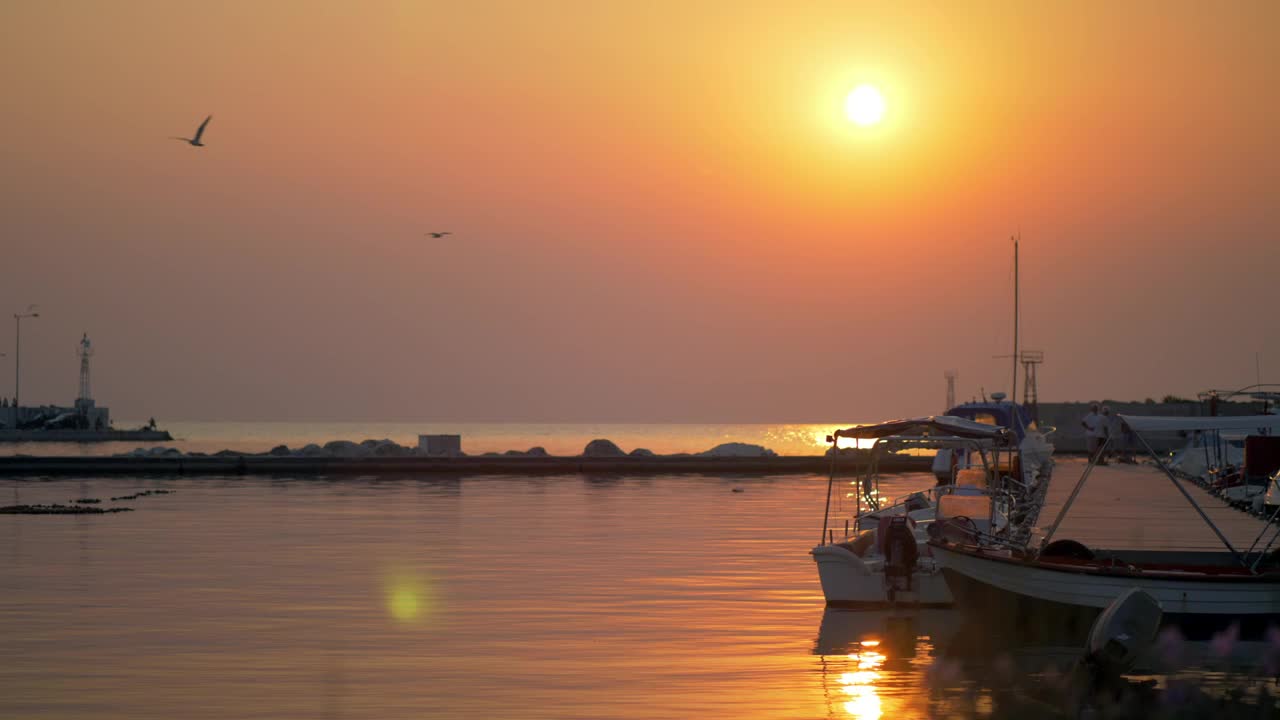 Video Stock Calm Harbor Waters Before Sunset Live Wallpaper For PC