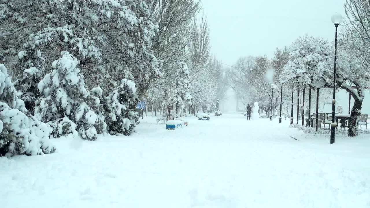 Stock Video Deep Snow Through A Tourist Town Live Wallpaper For PC