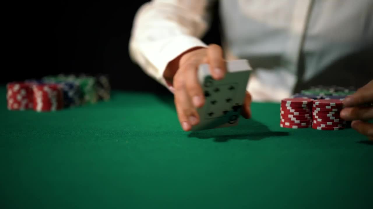 Stock Video Dealer Shuffling Poker Cards Live Wallpaper For PC