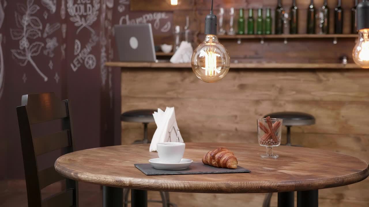 Stock Video Croissant With A Cup Of Coffee Live Wallpaper For PC