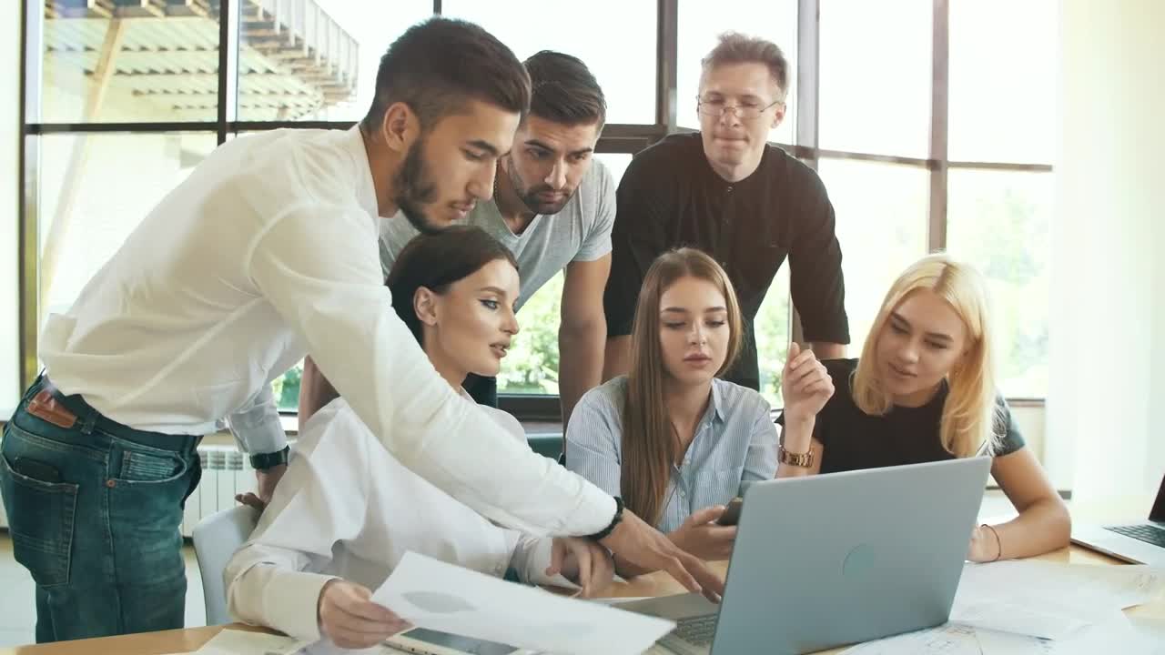 Stock Video Coworkers Working In A Project In A Meeting Live Wallpaper For PC