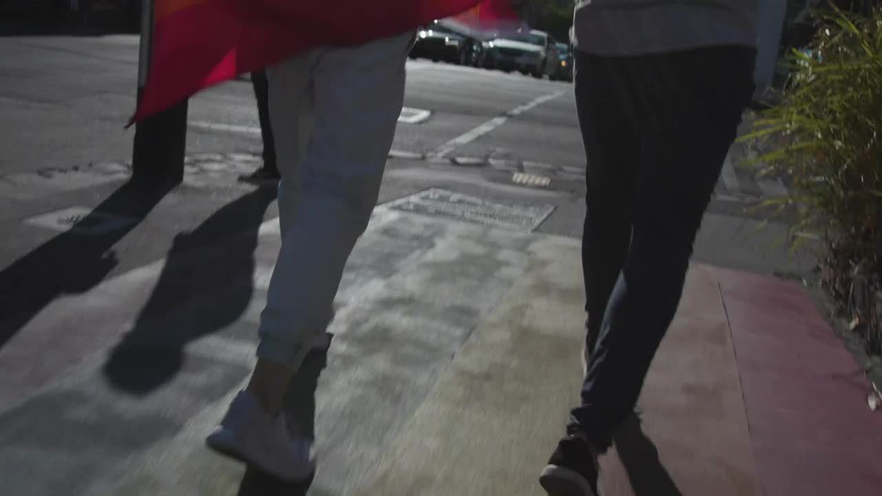 Stock Video Couple Walking In The Street Holding Hands Live Wallpaper For PC