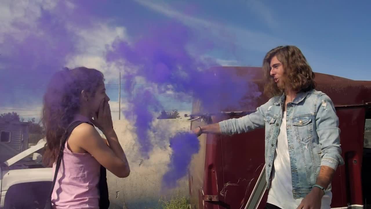 Stock Video Couple Playing With A Smoke Live Wallpaper For PC