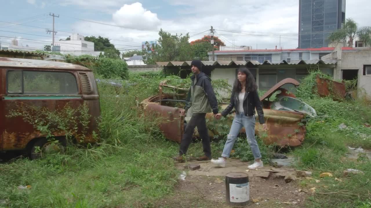 Stock Video Couple Exploring An Old And Abandoned Place Live Wallpaper For PC