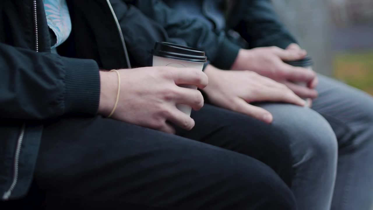 Stock Video Couple Drinking Coffee Close Up Live Wallpaper For PC