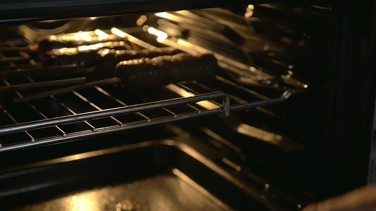 Stock Video Cooking A Kebab In An Oven Live Wallpaper For PC