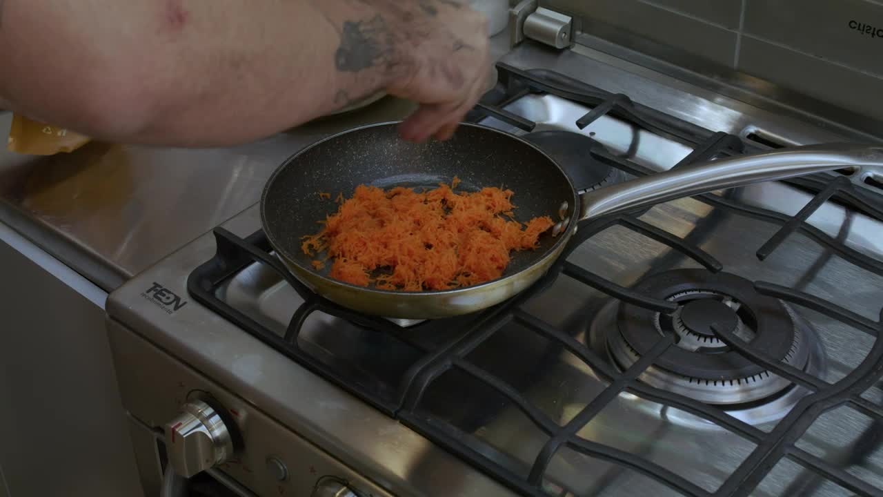 Stock Video Cook Preparing Something In A Pan Live Wallpaper For PC