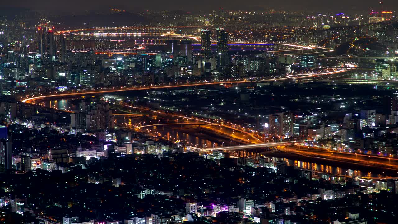 Stock Video Colossal City Illuminated At Night Live Wallpaper For PC