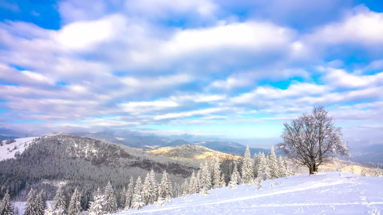 Stock Video Cloudy Sky Over A Snowy Mountain Live Wallpaper For PC