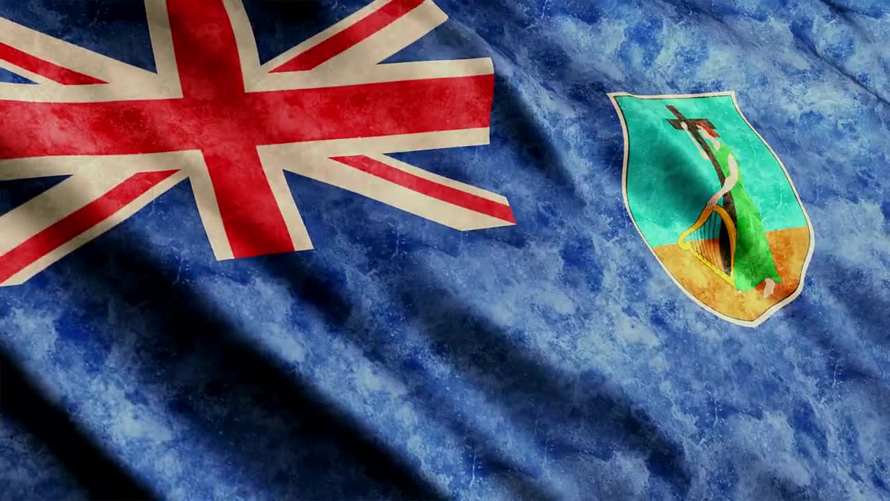Stock Video Faded Montserrat Flag Live Wallpaper For PC