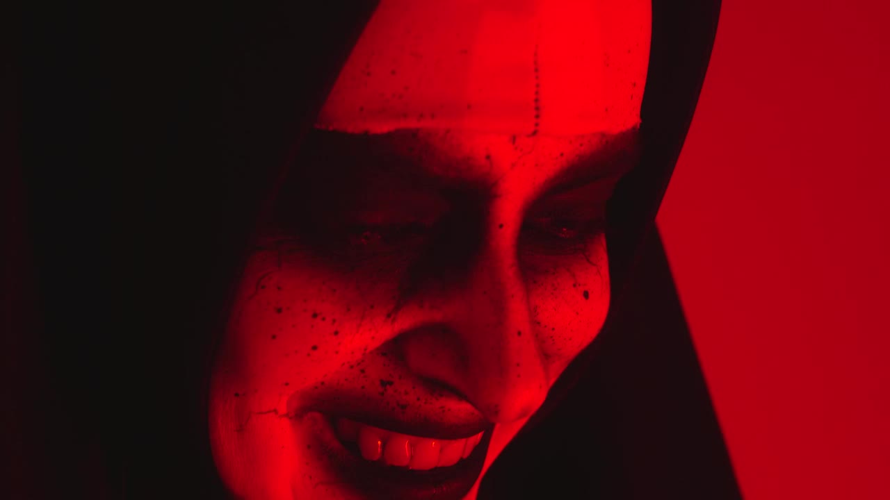 Stock Video Face Of A Terrifying Ghost Nun Live Wallpaper For PC