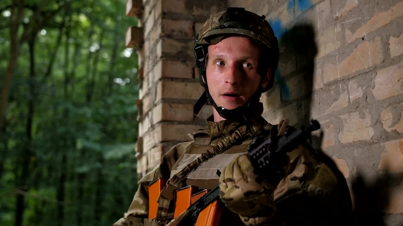 Stock Video Exhausted Solider Moving In Live Wallpaper For PC