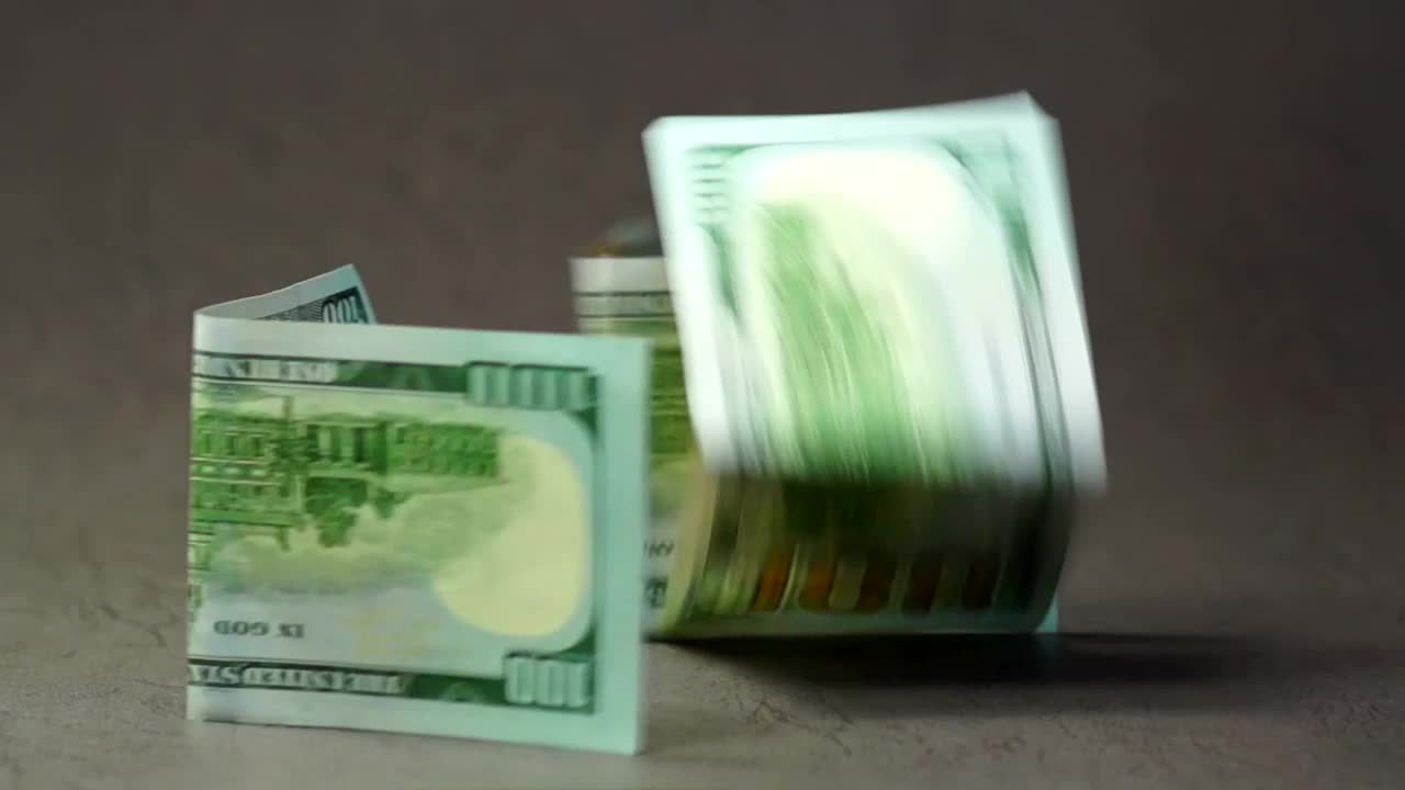 Stock Video Euros And Dollars Falling To The Table Live Wallpaper For PC