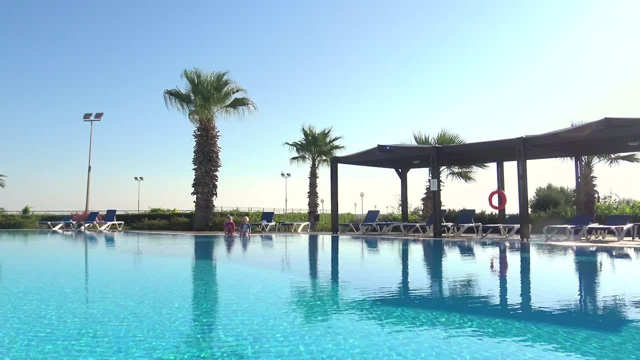 Stock Video Empty Hotel Swimming Pool Live Wallpaper For PC