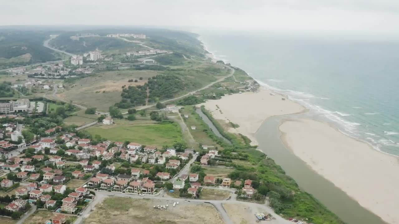 Stock Video Empty Beach At The Edge Of A Town Live Wallpaper For PC
