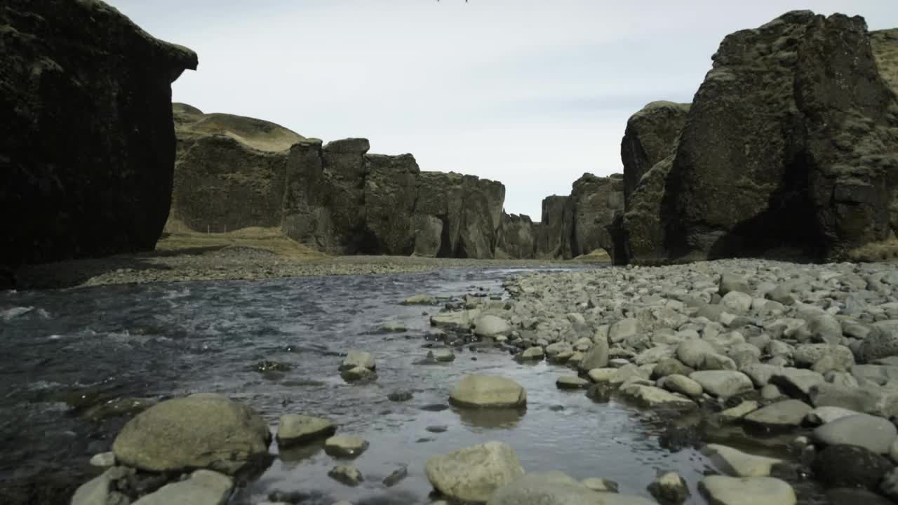 Stock Video Drone Flying Across A Stream Live Wallpaper For PC